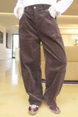 Gilbert Cord Barrel Pant Chocolate
